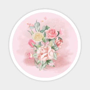 Watercolor Inspired Florals Magnet